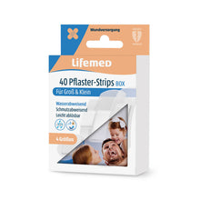 Pflasterstreifen-Box Lifemed® mit 40 halbtransparenten Pflastern