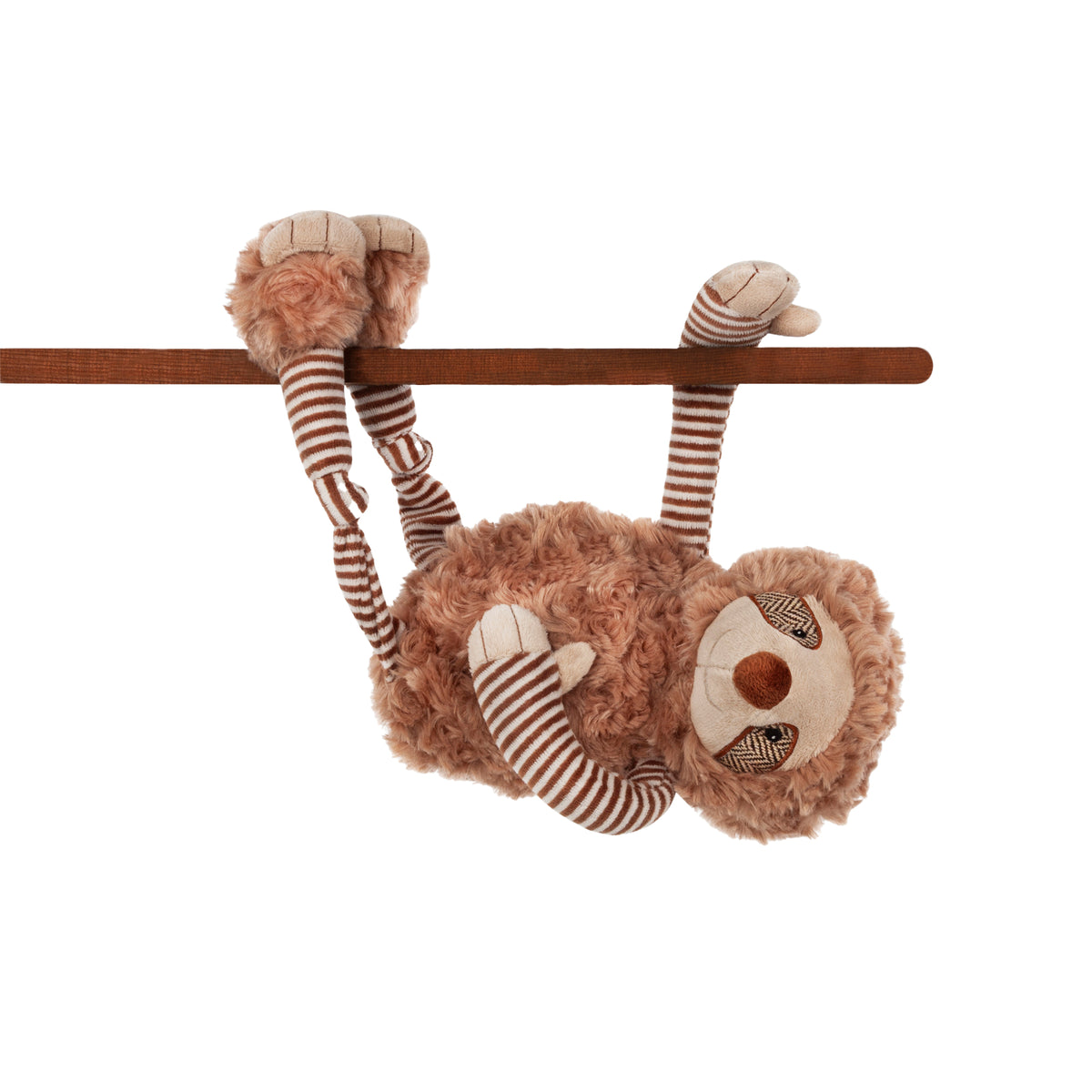 Körnerkissen-Bezug Bär braun mit gestreifter Bauchbinde und Schnauzenmotiv