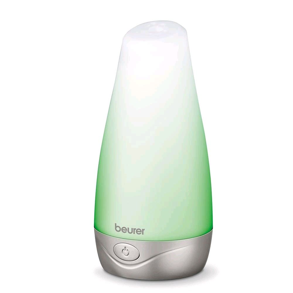 Ultraschall-Aromadiffusor beurer LA 30, grünes LED-Farblicht, silberne Basis