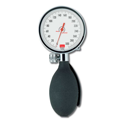 Boso klassisches Blutdruckmessgerät mit Manometer und schwarzer Druckbirne