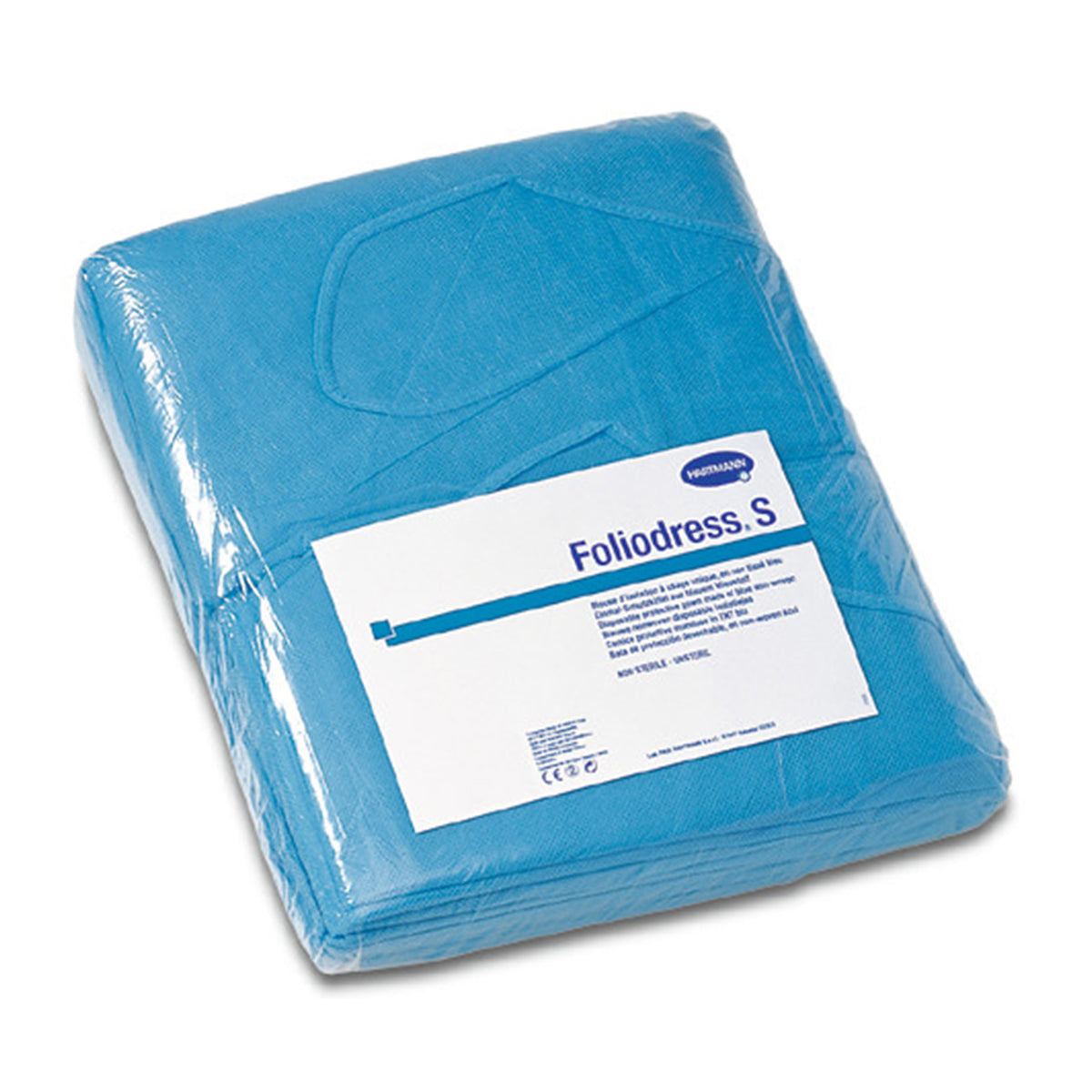 Hartmann Foliodress® S, blaues Foliendress, rechteckig im Beutel