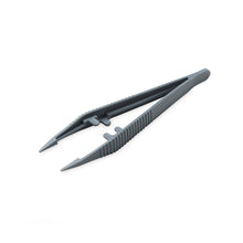 Hartmann Pinzette aus Kunststoff, fein geriffelte Greifspitzen, grau, 12,5 cm