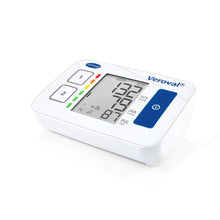 Kompaktes Oberarm-Blutdruckmessgerät Veroval® mit großem Display und Tasten, weiß