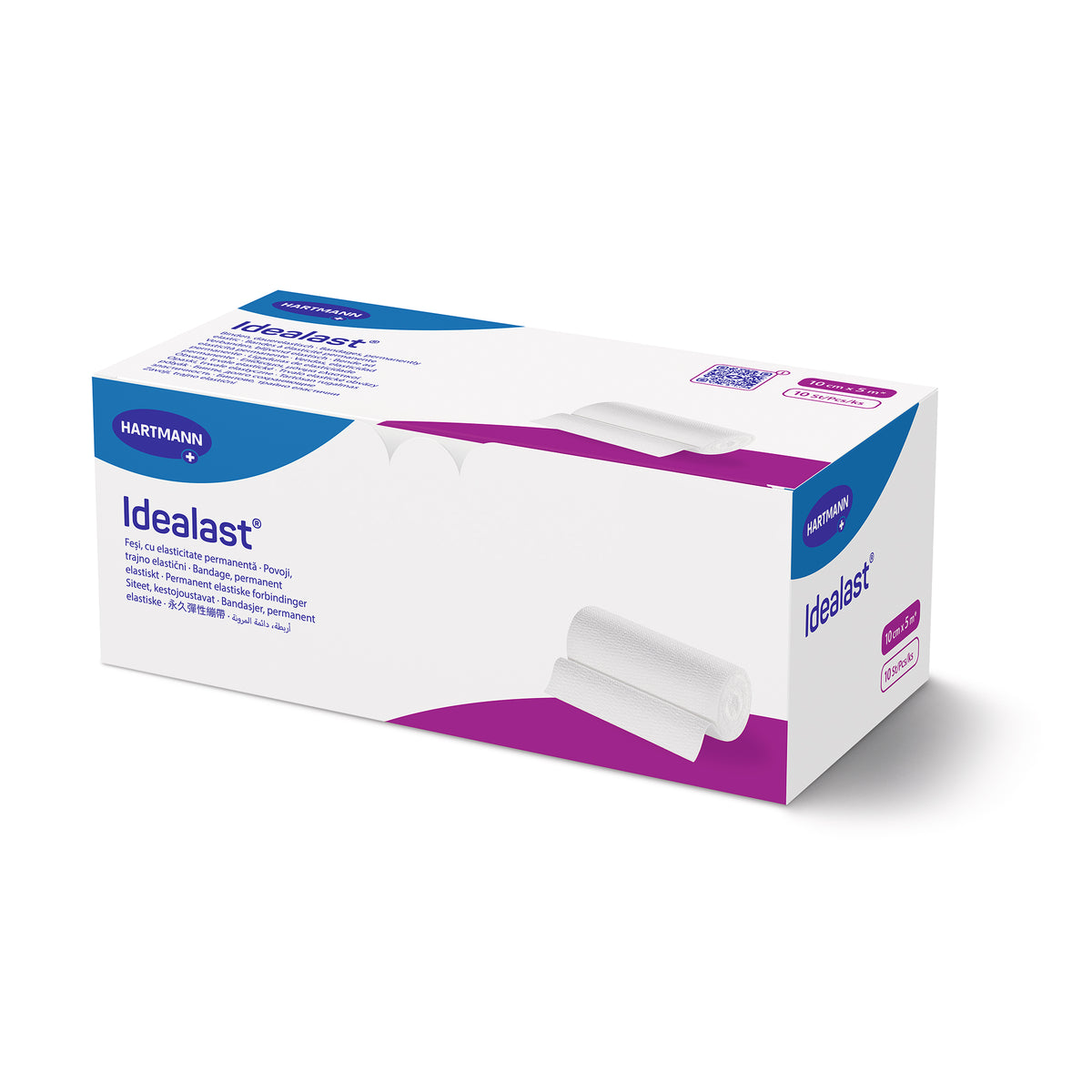 Hartmann Idealast® Binde-Verpackung, Frontansicht mit violettem Designstreifen