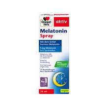 Doppelherz aktiv Melatonin-Spray, 20 ml, Vorderseite mit Sprühkopf-Angabe