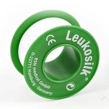 Latexfreies Leukosilk Rollenpflaster auf grüner Rolle, 2,5 cm x 5 m