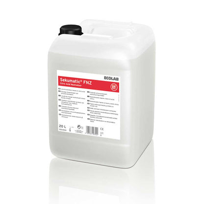 Ecolab Sekumatic FNZ Neutralisationsmittel, Kanister 20 l mit Etikett auf Rückseite
