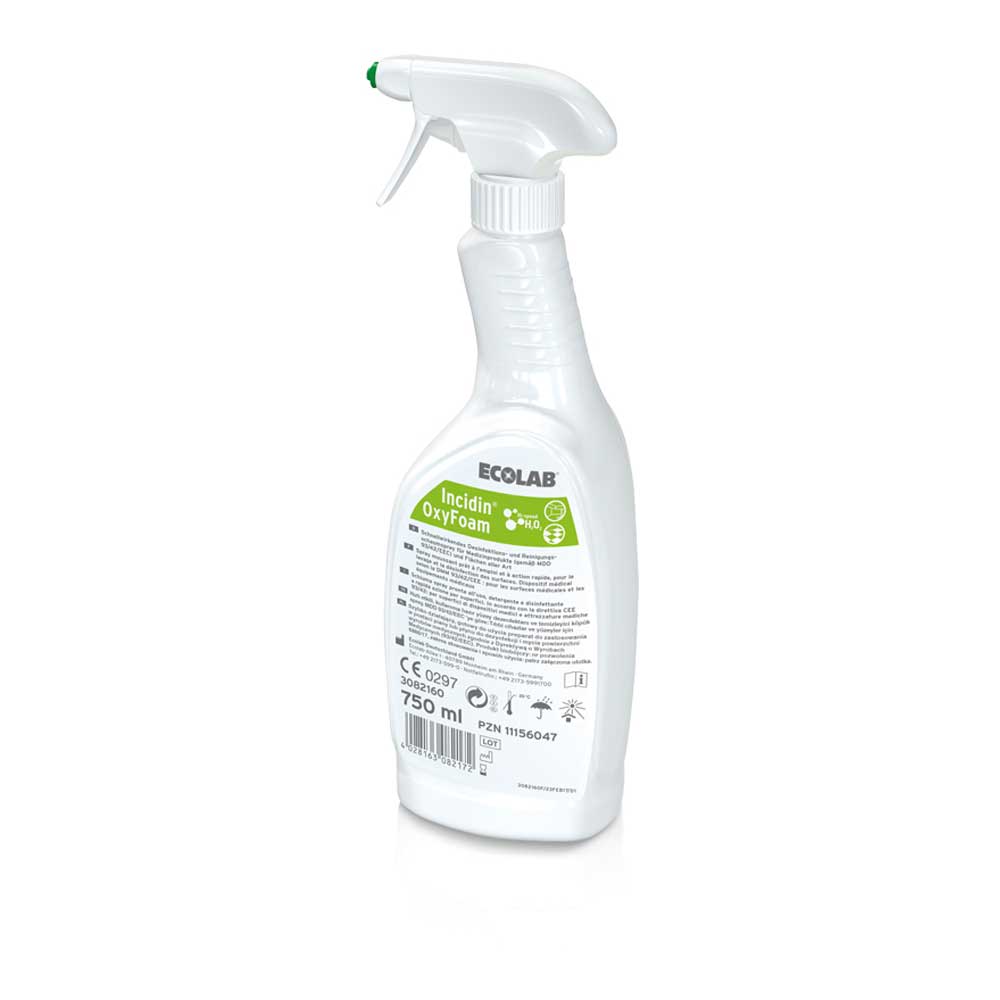 Ecolab Incidin OxyFoam Sprühflasche, 750 ml, mit Sprühkopf