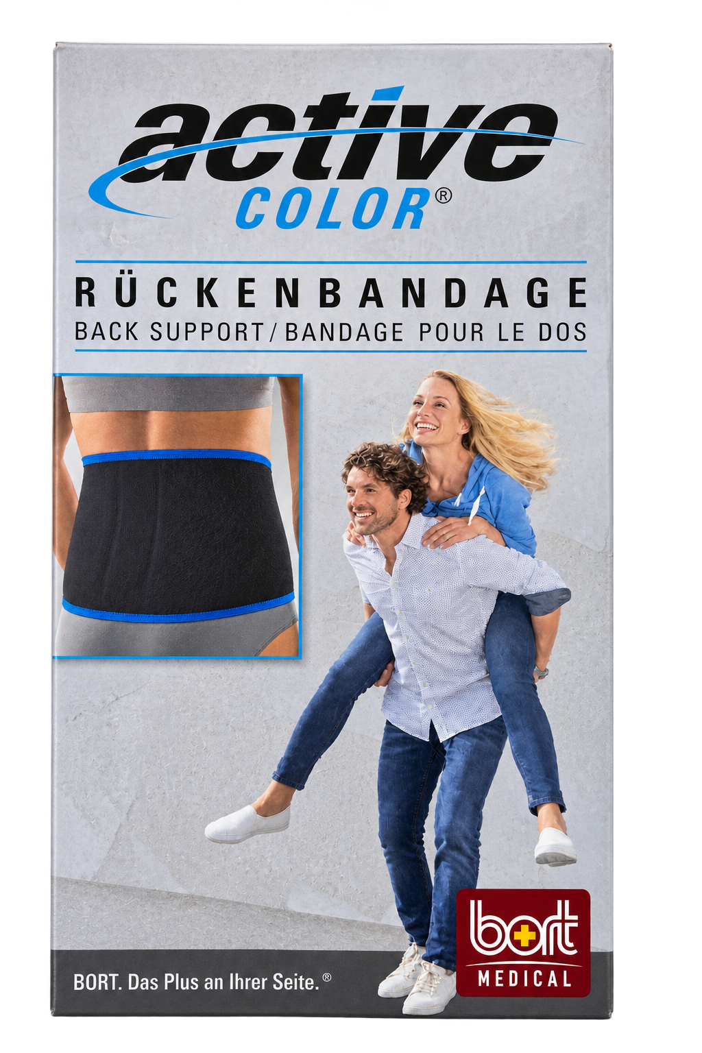 ActiveColor Rückenbandage von Bort in schwarz, elastische Stützbinde