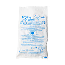 Kälte-Sofort Kompresse 15×25 cm, weißes Beutelchen mit blauem Text