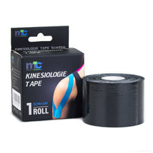 Kinesiologie-Tape-Rolle und Verpackung, Farbe schwarz