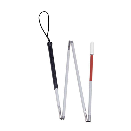 Canne blanche pliable avec dragonne