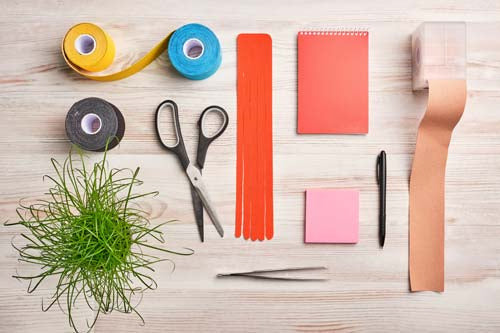 Kinesio Tape in verschiedenen Stärken und Zuschnitten