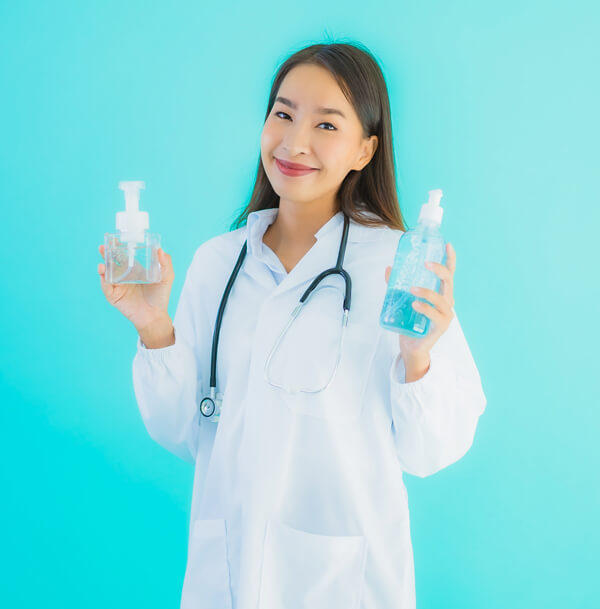 Nous proposons des désinfectants très efficaces de qualité médicale